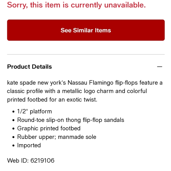 Kate spade Nassau flamingo flip flops/thong/sandals/shoes size 7-8 - Picture 12 of 12